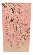 Ebros Gift Made in Japan Japanese Style Uncut Noren Doorway Curtain Tapestry Polyester Standard 59.25" Long 33.5" Wide for Restaurant Or Home Room Divider Decor Curtains (Pink Sakura Cherry Blossoms)