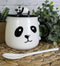 China Giant Panda Bear Ceramic Coffee Tea Mug Drink Cup With Spoon And Lid 14oz