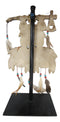 Ebros Triple Wolves Eagle Warpath Axe Dreamcatcher Beaded Lace Feathers Desktop Plaque