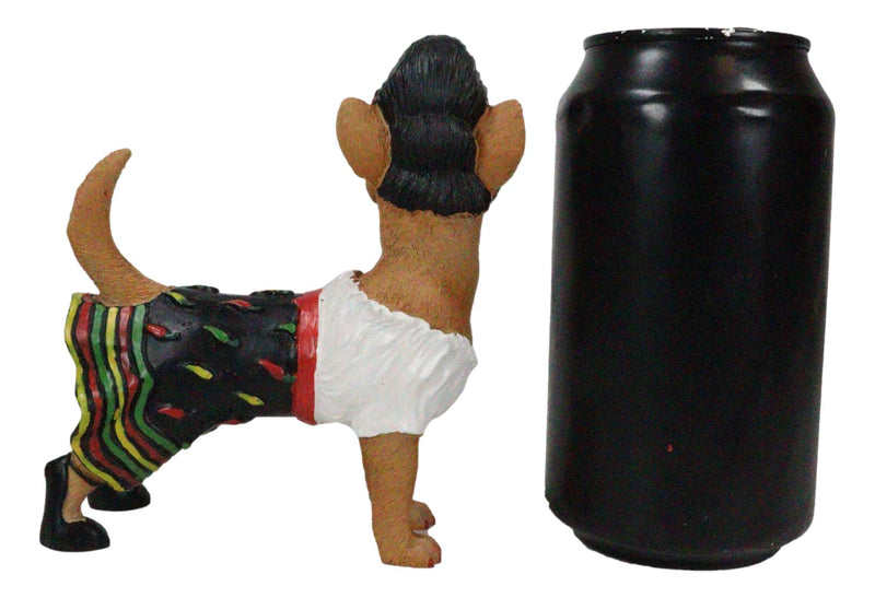 Caliente Senorita Chihuahua Dog With Traditional Chili Peppers Dress Figurine
