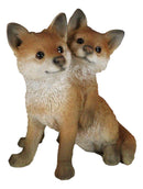 Lifelike Wildlife Woodlands Animal Pet Pals Frolicking Baby Fox Cubs Figurine