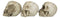Graveyard Humor Gothic See Hear Speak No Evil Grinning Skulls Figurine Set Of 3