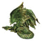 Silent Killer Fantasy Gothic Prowling Green Metallic Dragon Decorative Figurine