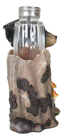 Ebros Black Bear In the Woods Salt And Pepper Shakers Holder Set 6.25"Tall