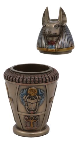Ebros Egyptian Gods And Deities Duamutef Canopic Jar 5.75"H Four Sons Of Horus - Ebros Gift