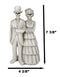 Love Never Dies Victorian Wedding Bride And Groom Skeleton Couple Cameo Figurine