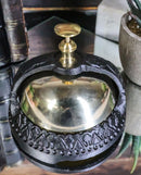 Vintage Antique Style Ornate Victorian Small Front Desk Hotel Bell Paperweight