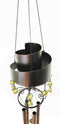 Contemporary Modern Spiral Design Resonant Copper Wind Chime Garden Patio