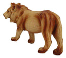 Safari Jungle Grasslands Prowling Lion King Faux Wood Cutout Resin Figurine 6"L
