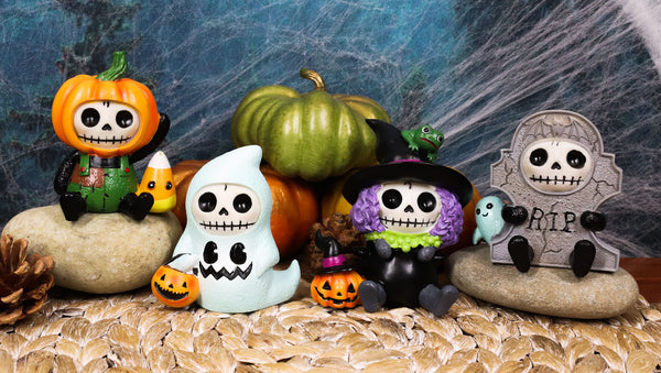 Ebros FurryBone Halloween Characters Skeleton Limited Edition
