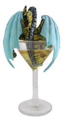 Ebros Drunken Beverage Spirit Dragon Statue 7.75" Tall Figurine (Martini Dragon)