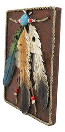 Ebros Southwestern Native 3 Feathers Double Toggle Switch Plate Cover Set Of 2 - Ebros Gift