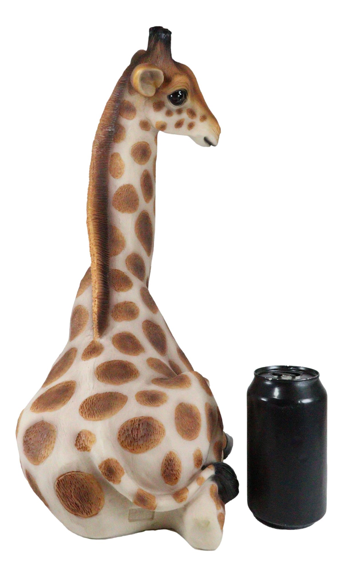 Large Madagascar Wildlife Sitting Giraffe Statue 19.5"Tall Safari Savannah Decor