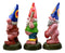 Ebros Free Spirited Pot Smoking Hippie Gnome Statue Set 13.5" H Carefree Gnomes