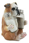 Ebros Big Bully English Bulldog Decorative Salt And Pepper Shakers Holder Set