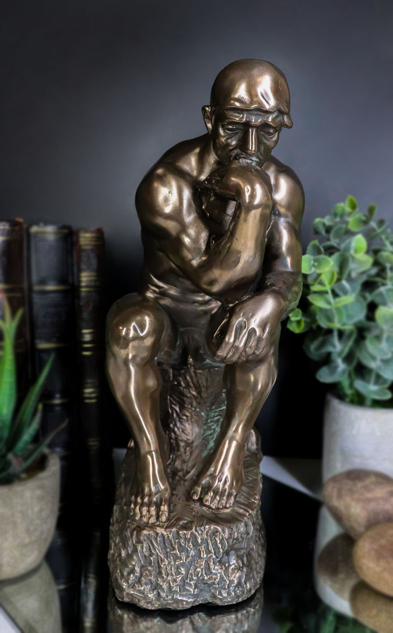 Auguste Rodin Masterpiece Le Penseur The Thinker Decorative Figurine 9.25"H