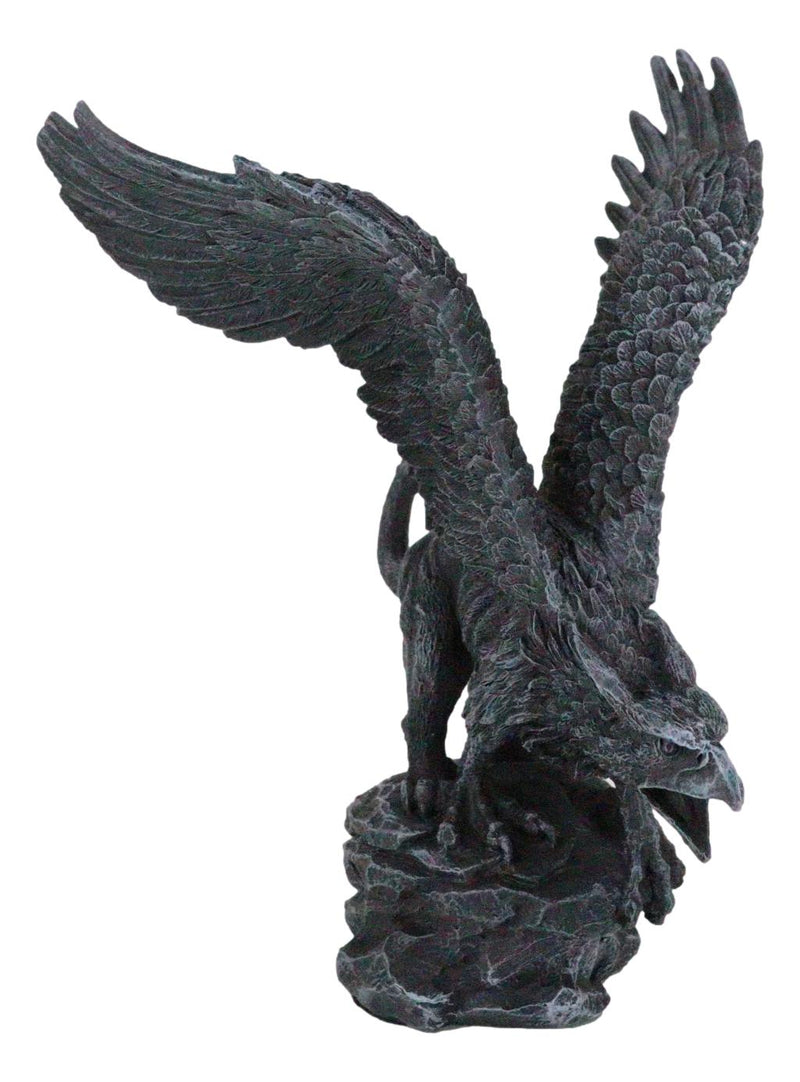 Winged Gothic Stone Griffon Griffin Eagle Lion Gargoyle Roaring Figurine