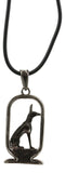 Ebros Egyptian God of The Dead Anubis Jackal Dog Cartouche Pendant Necklace