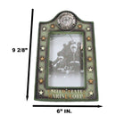 Patriotic United States Marine Eagle Seal Rank Stars Memorial 4x6 Picture Frame