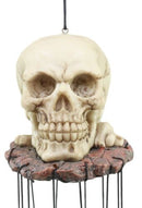 Halloween Freaky Oversized Skull Wind Chime Home Patio Skeleton Cranium Decor
