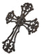 Cast Iron Rustic Southwest French Lily Fleur De Lis Scroll Art Wall Cross Decor