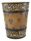 Western Rustic Tuscany Scroll Art Inspirational Family Waste Basket Trash Bin