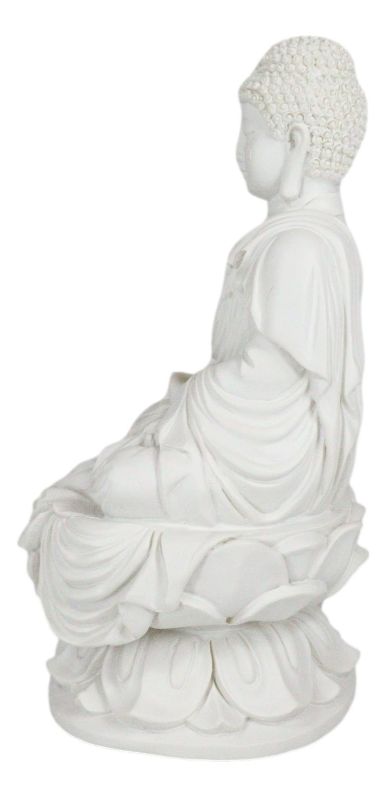 Eastern Enlightenment Meditating Buddha Amitabha Statue 7.25"H Home Altar Zen