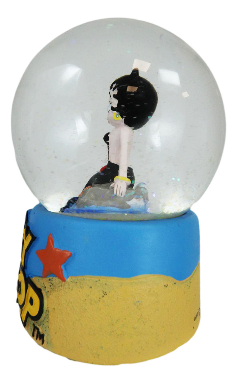 Siren Mermaid With Conch Betty Boop Whimsical Comical Glitter Water Globe 100mm