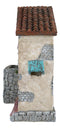 Fairy Garden LED Light Mediterranean Floral Planter Mini House With Grey Stones
