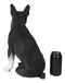 Lifelike Adorable Boston Terrier Dog Statue 16"H Pedigree Dog With Glass Eyes