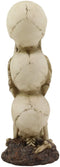 Ebros Triple Stacked Funny See Hear Speak No Evil Skulls Figurine 7.5"H
