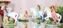 Beautiful Fairy Damsel With Legendary Unicorn Miniature Figurine Collectible Set