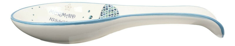 Ocean Marine Mermaid Kisses Starfish Wishes Ceramic Kitchen Utensil Spoon Rest