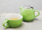Glossy Green Contemporary Ceramic Stackable Teapot Set Single Tea Pot With Mug