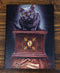 Magic Key To Pandora's Box Witching Hour Black Cat Wood Framed Canvas Wall Decor