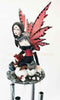 Red Tribal Fairy W/ Dragon Hatchlings Resonant Relaxing Wind Chime Garden Patio