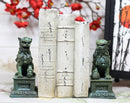 Ebros Chinese Forbidden Palace Guardian Pair Fu Foo Dogs Lions Figurine Bookends Set