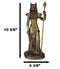 Egyptian Goddess Bastet Cat With Spear Statue 11"H Ubasti Goddess Of Protection