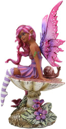 Amy Brown Gothic Manga Magenta Fairy Sculpture Figurine Whimsical Wild Forest
