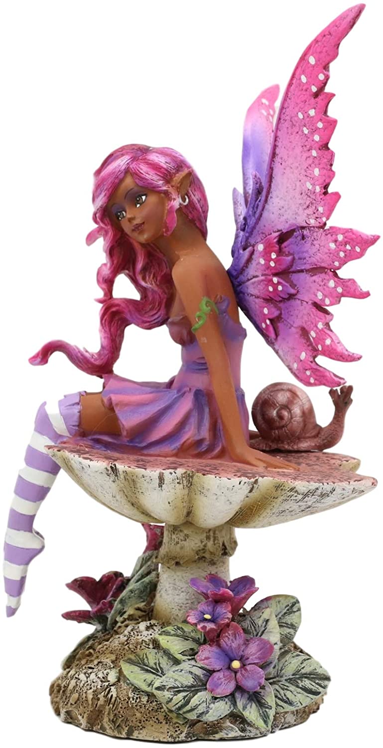 Amy Brown Gothic Manga Magenta Fairy Sculpture Figurine Whimsical Wild Forest