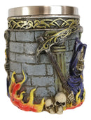 Ebros  Day Of The Dead Holy Death Fire Grim Reaper With Scythe Beer Stein Tankard