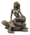 Ebros Ocean Mermaid Riding On Sea Turtle Statue Nautical Sirens Of The Seas Coral Reef