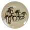Ebros Western Rustic Running Horses Round Dessert Appetizer Salad Plates Set of 4