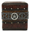 Rustic Wild Cowboy Western Star Faux Tooled Leather Bathroom Tissue Box Cover