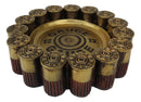 Rustic Western Shotgun 12 Gauge Bullet Shells Round Cigarette Ashtray Figurine