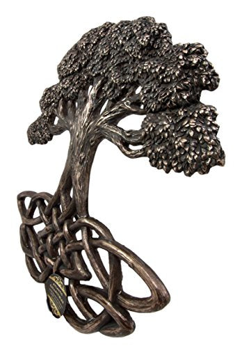 Ebros Gift Celtic Tree of Life With Symbollic Knotwork Root System Decorative Wall Plaque Figurine 13"H