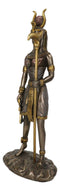 Egyptian Goddess of Motherhood Sky Love Arts Hathor Ra Holding Staff Figurine