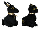 Egyptian Gods Anubis Jackal Dog And Bastet Cat Plush Toys Set Of 2 Stuffed Dolls