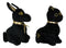 Egyptian Gods Anubis Jackal Dog And Bastet Cat Plush Toys Set Of 2 Stuffed Dolls
