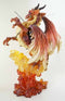 Large Dragon Rider Warrior with Mighty Beast Breathing Fire Statue 11.5" Tall